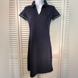 Tommy Hilfiger Navy Dress with White Trim 100% cotton